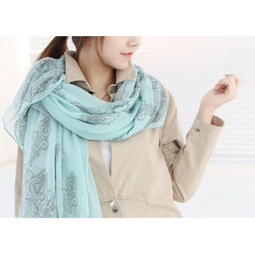 Polyester Lady Dyed Scarf Plus récent mode femme